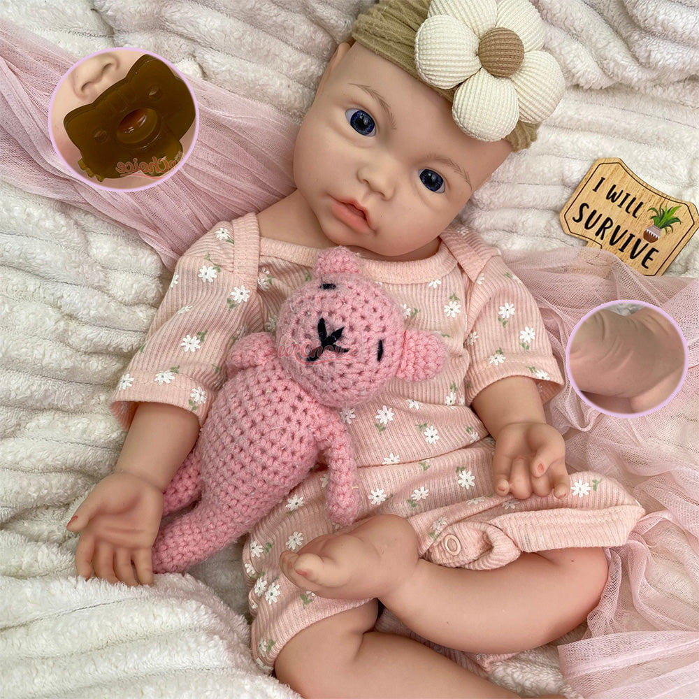 Bebé Reborn Silicona Nerea Niña 45cm / 2,6kg
