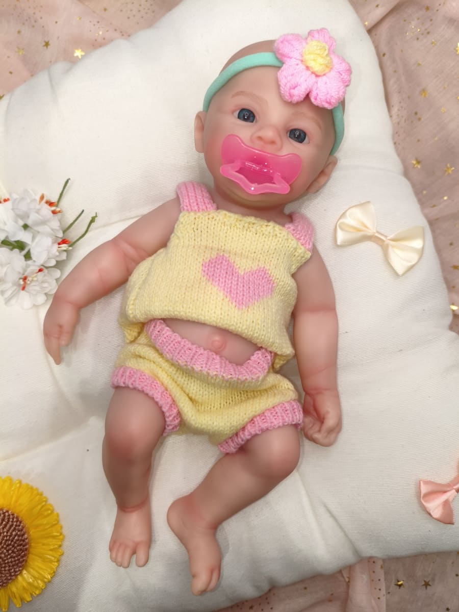 Bebé Reborn Mar- 30 cm de Silicona Blanda Realista