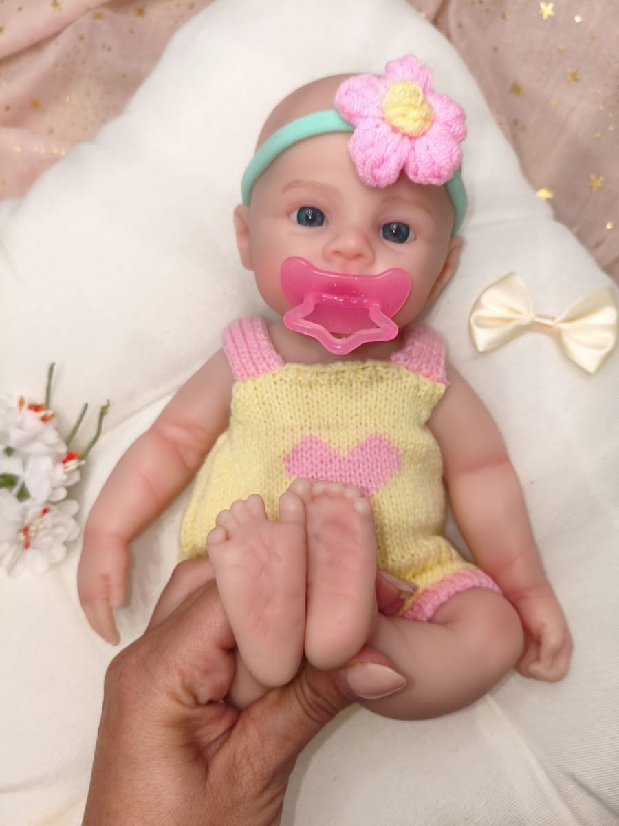 Bebé Reborn Mar- 30 cm de Silicona Blanda Realista