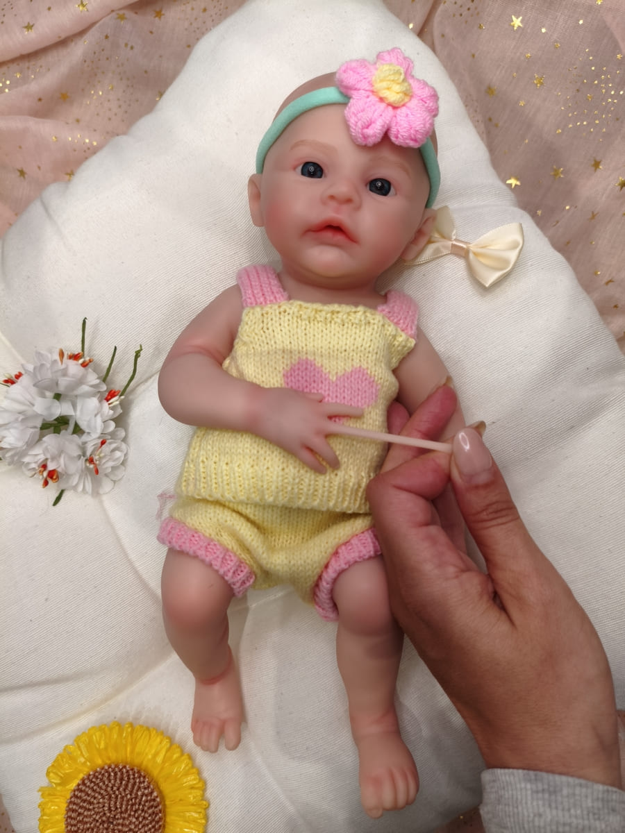 Bebé Reborn Mar- 30 cm de Silicona Blanda Realista