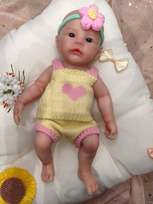 Bebé Reborn Mar- 30 cm de Silicona Blanda Realista
