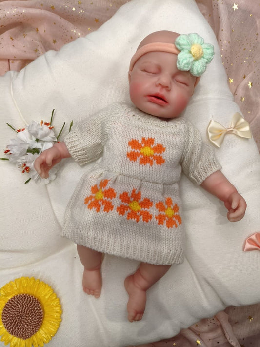 Bebé Reborn Alma- 30 cm de Silicona Blanda Realista