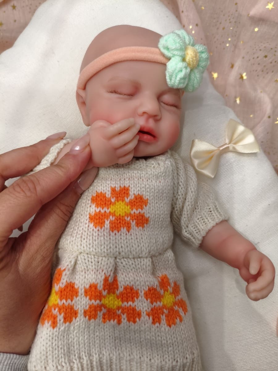 Bebé Reborn Alma- 30 cm de Silicona Blanda Realista
