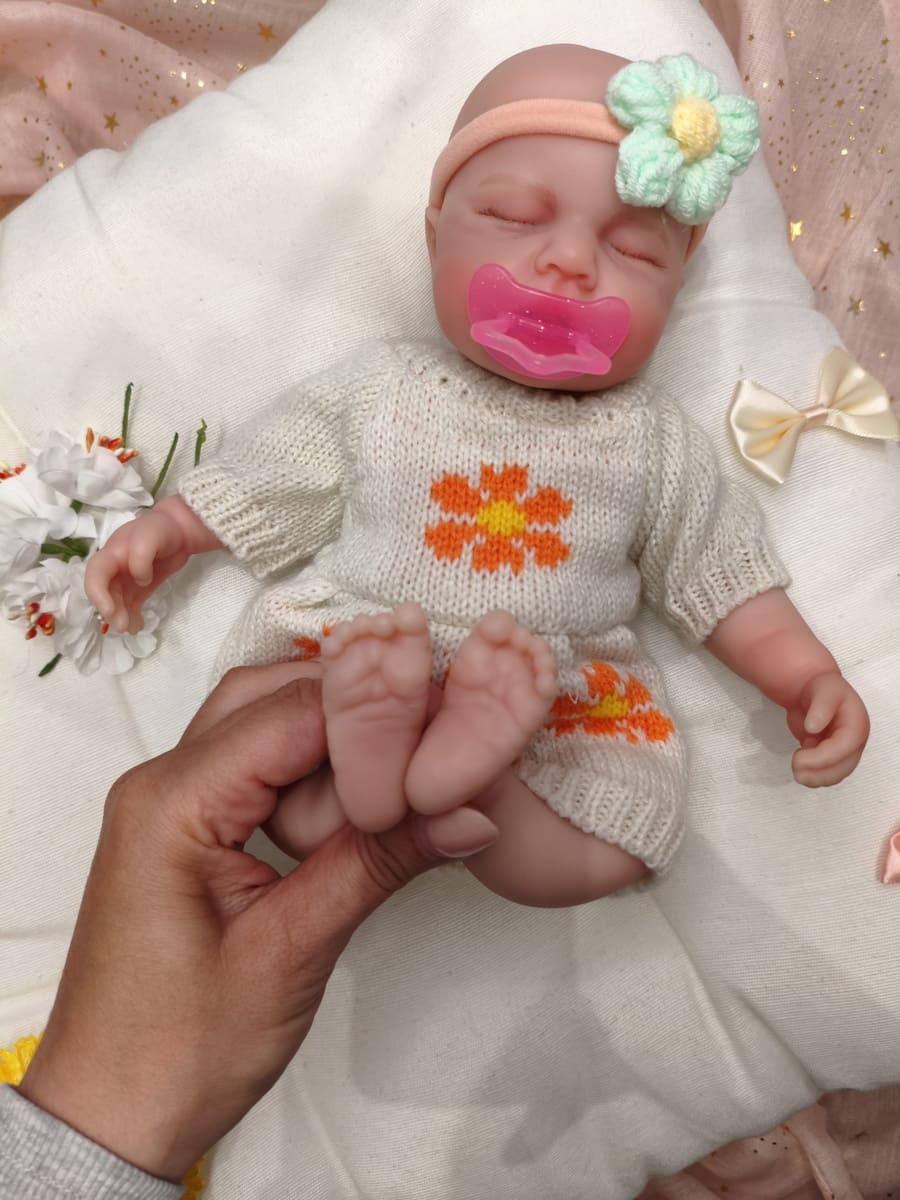 Bebé Reborn Alma- 30 cm de Silicona Blanda Realista