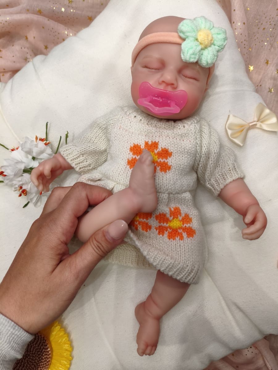Bebé Reborn Alma- 30 cm de Silicona Blanda Realista