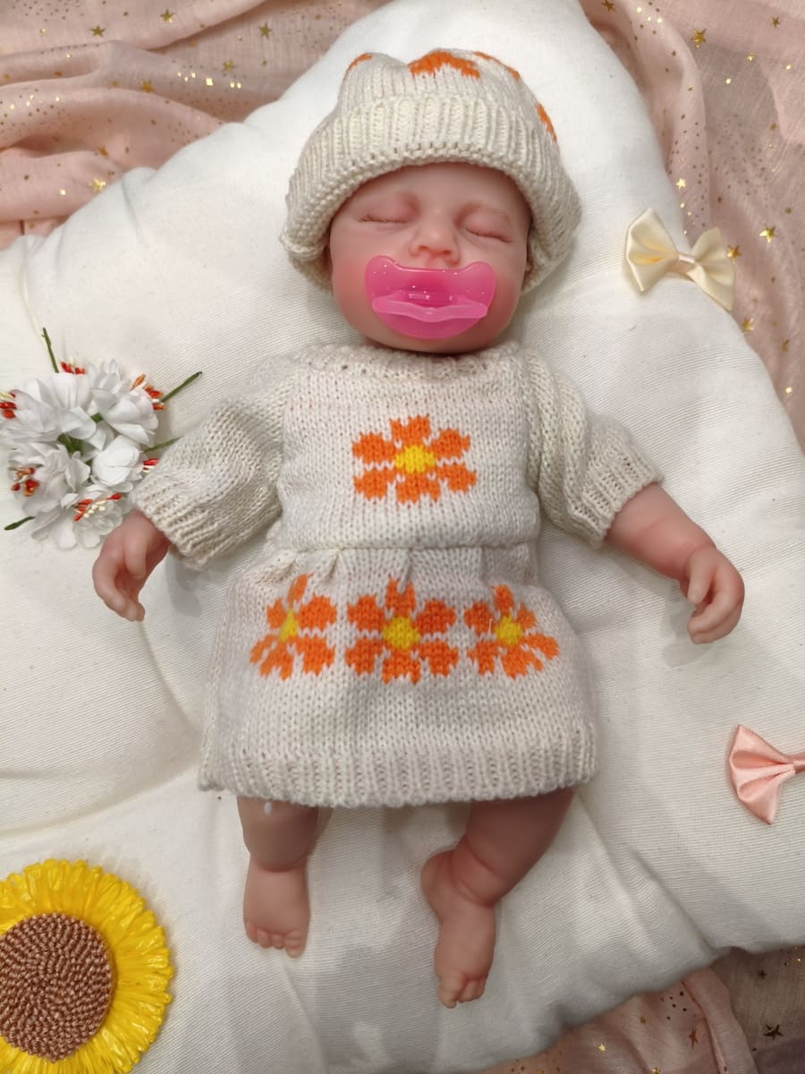 Bebé Reborn Alma- 30 cm de Silicona Blanda Realista