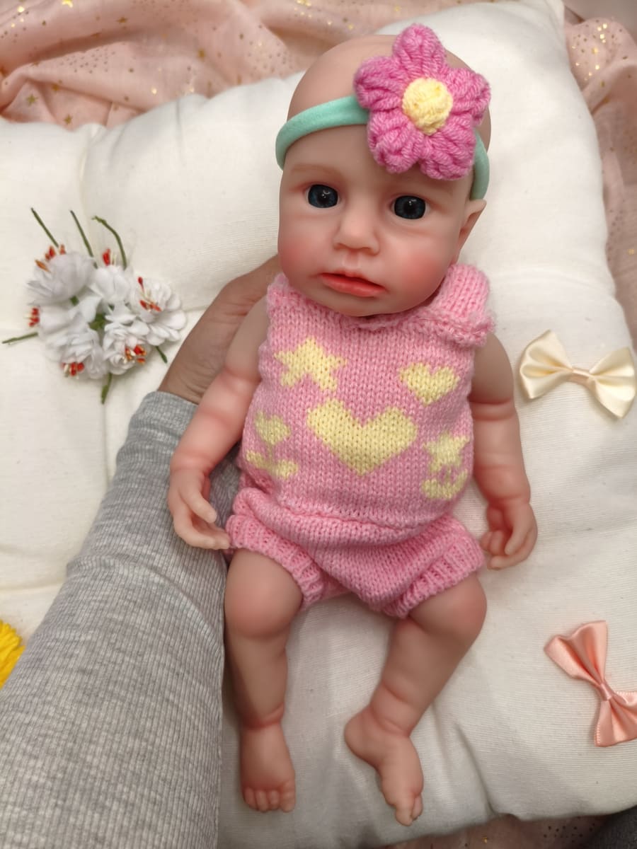 Bebé Reborn Mía - 30 cm de Silicona Blanda Realista