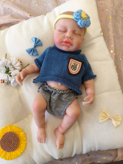 Bebé Reborn Eric - 30 cm de Silicona Blanda Realista