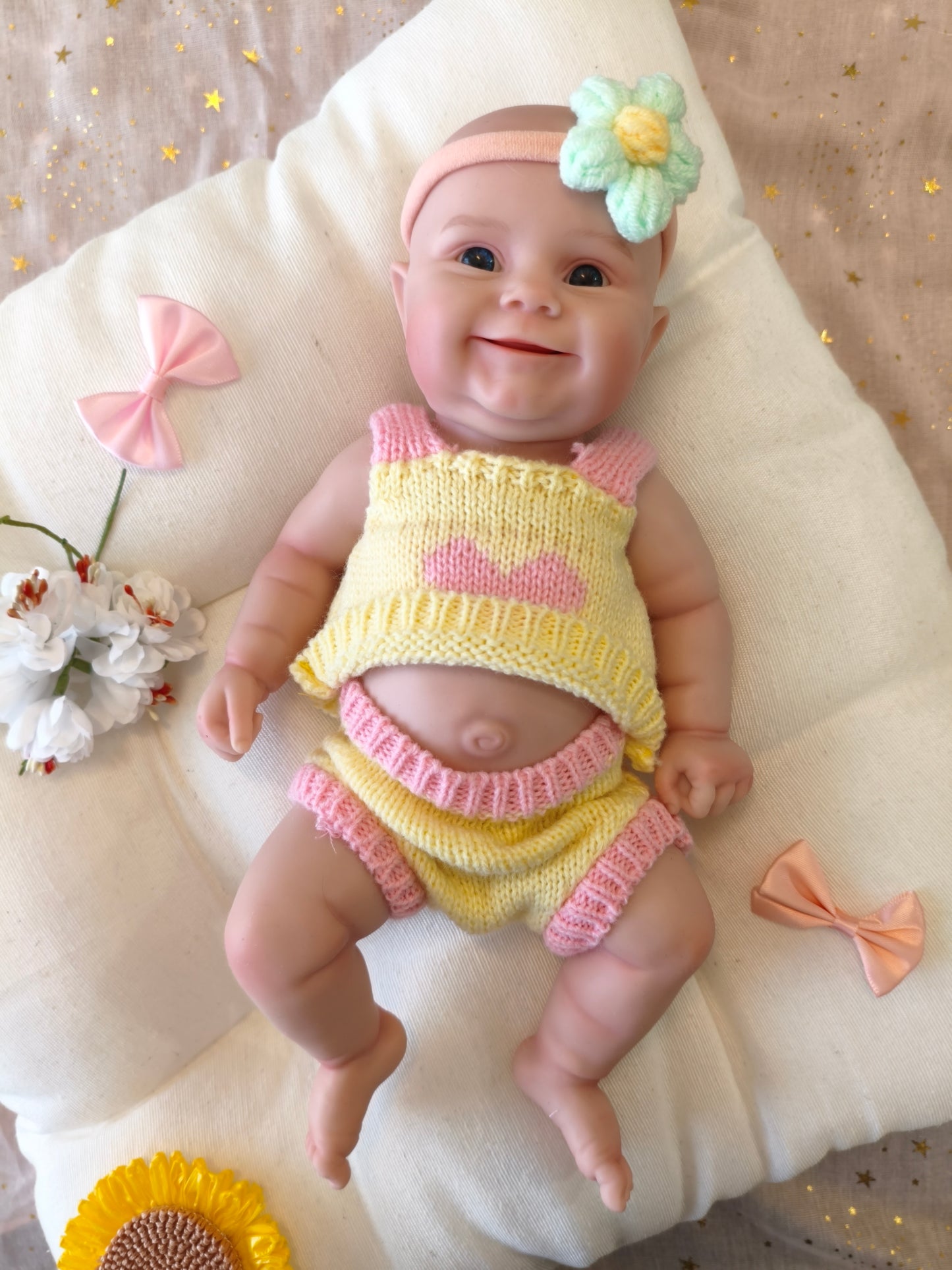 Bebé Reborn Noa - 30 cm de Silicona Blanda Realista