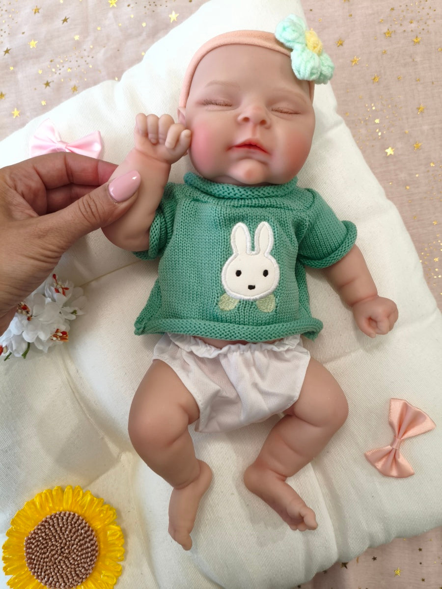 Bebé Reborn Abril - 30 cm de Silicona Blanda Realista