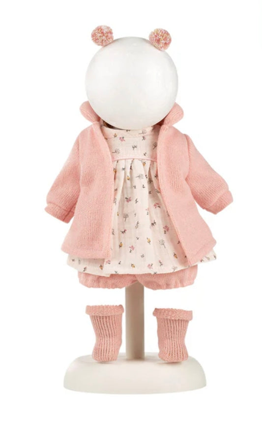 Ropa conjunto rosa flores 33 cm