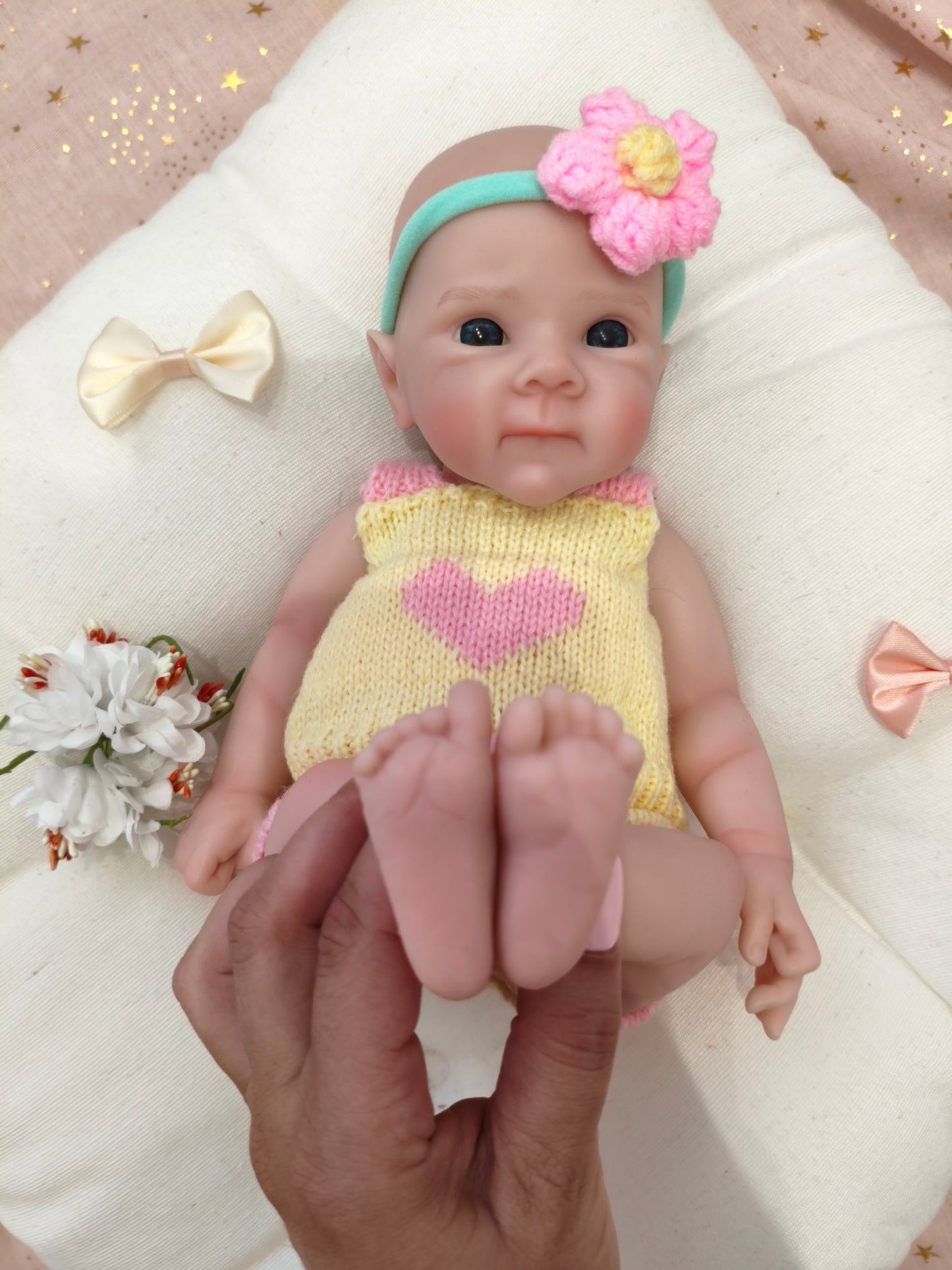 Bebé Reborn Mirna - 30 cm de Silicona Blanda Realista