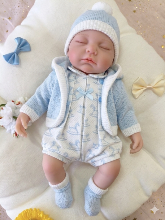 Ropa conjunto azul caballitos 33 cm